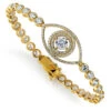 Tru-Diamonds Double Halo Tennis Bracelet