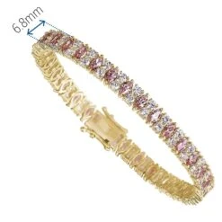 Pink 'n White Delight Bracelet -Trudiamonds T7471 GC 1