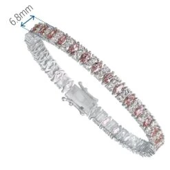 Pink 'n White Delight Bracelet -Trudiamonds T7471 PC 1