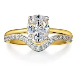 Oval Cut Solitaire Ring Set