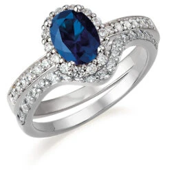 Tru-Sapphire Cincature Ring Set -Trudiamonds T8067 PC