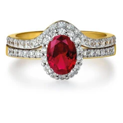 Tru-Ruby Cincature Ring Set