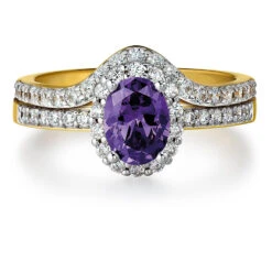 Tru-Amethyst Cincature Ring Set